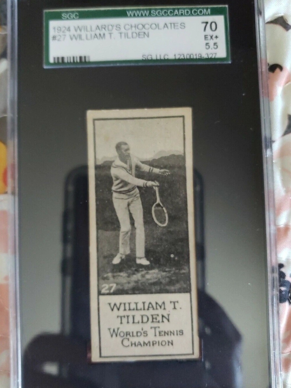 1924 Willard's Chocolate William T. Bill Tilden Tennis Card SGC 70 EX +